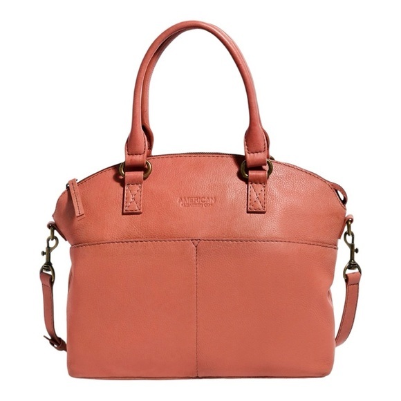 American Leather Co. Handbags - American Leather Co. Carrie Dome Satchel Handbag Purse “Desert Rose” Color